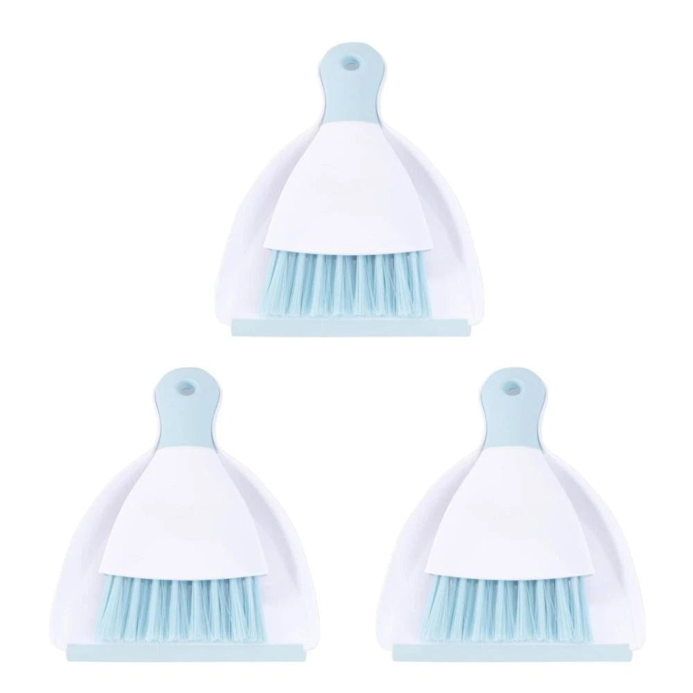 3 Pieces Convenient Small Dustpan Set Cleaning Tools Desktop Cleaner