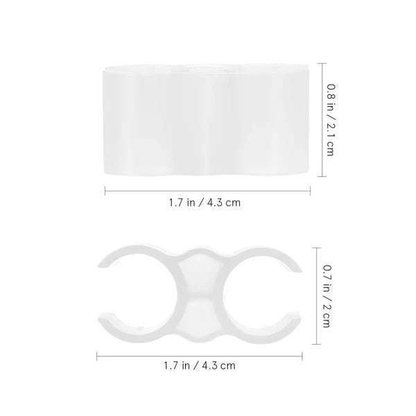 2pcs Double Pipe Clip Dustpan-Broom Coupling Clip Cleaning Set Connector