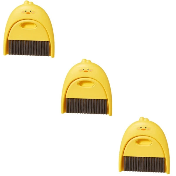 3 Sets Dustpan and Brush Set, Small Mini Scrubber, Dustpan,-