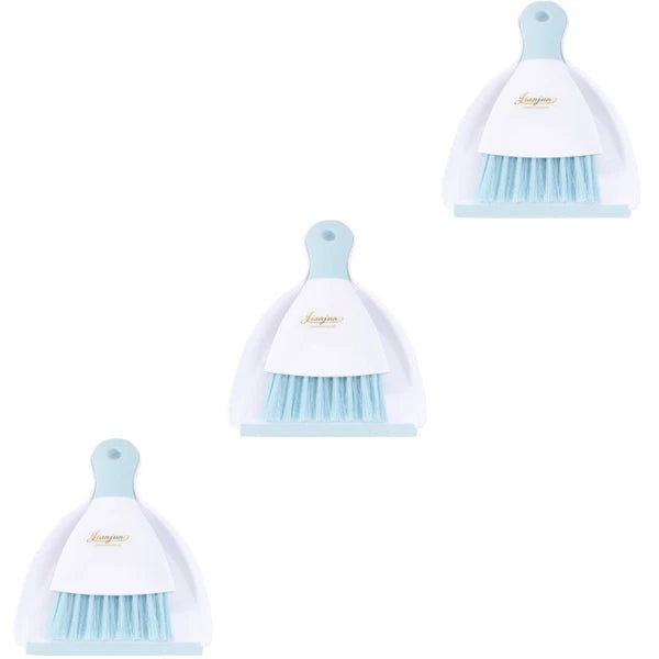 3 Pieces Convenient Small Dustpan Set Desktop Cleaner Cleaning Tools