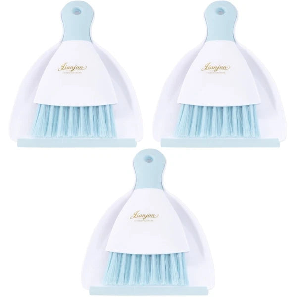 3 Pieces Convenient Small Dustpan Set Desktop Cleaner Cleaning Tools