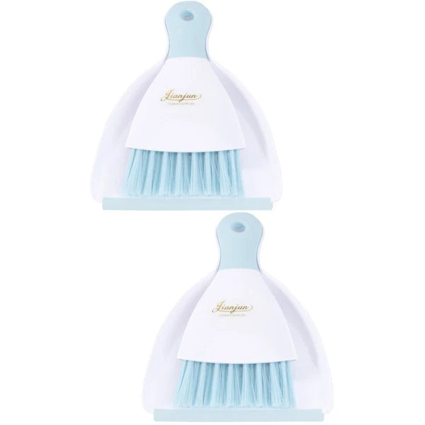 2 Pieces Convenient Small Dustpan Set Desktop Cleaner Household Supplies