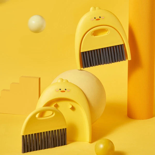 2 Sets Mini Cleaning Broom Dust Pan Table Brush Set Dining Table-