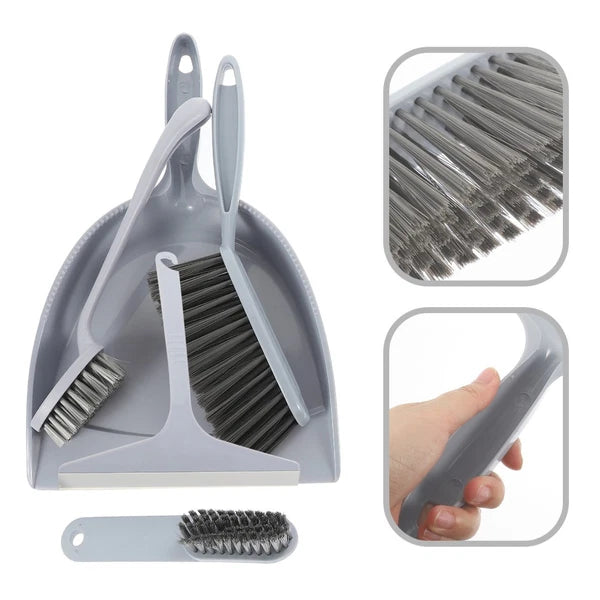 5Pcs Mini Desktop Sweep Cleaning Brush Small Broom Dustpan Set for Home Office
