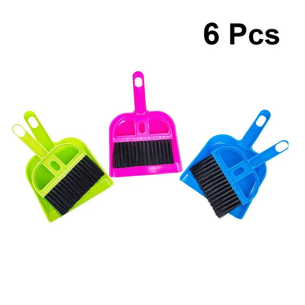 6 Sets Keyboard Cleaning Mini Sweeping Brush Mini Broom And Dustpan-