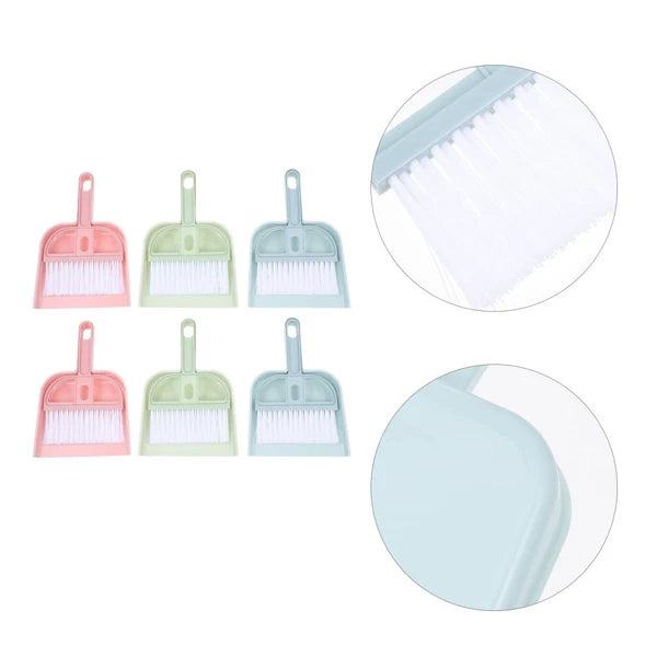 6 Sets Cleaning Artifact Set Broom And Dustpan Small With-
