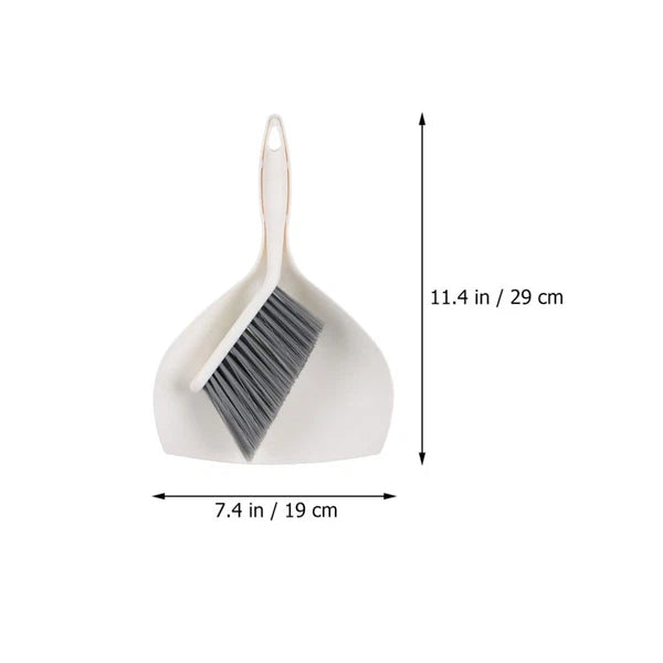 2 Sets Desktop Cleaning Kit Crevice Brushes for Household Broom Dust Pan
