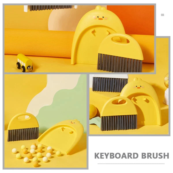 2 Sets Mini Cleaning Broom Dust Pan Table Brush Set Dining Table-