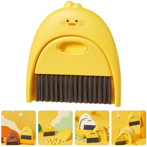 3 Sets Dustpan and Brush Set, Small Mini Scrubber, Dustpan,-