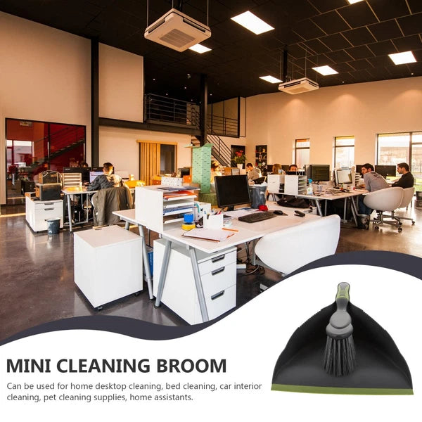 2 Sets  of Household  Dustpan and Broom Compact Home and Desktop Cleaning Tool