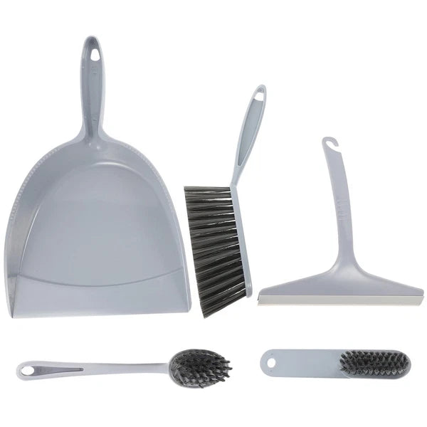 5Pcs Mini Desktop Sweep Cleaning Brush Small Broom Dustpan Set for Home Office