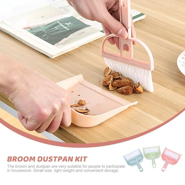 6 Sets Cleaning Artifact Set Broom And Dustpan Mini Dustpan Brush-