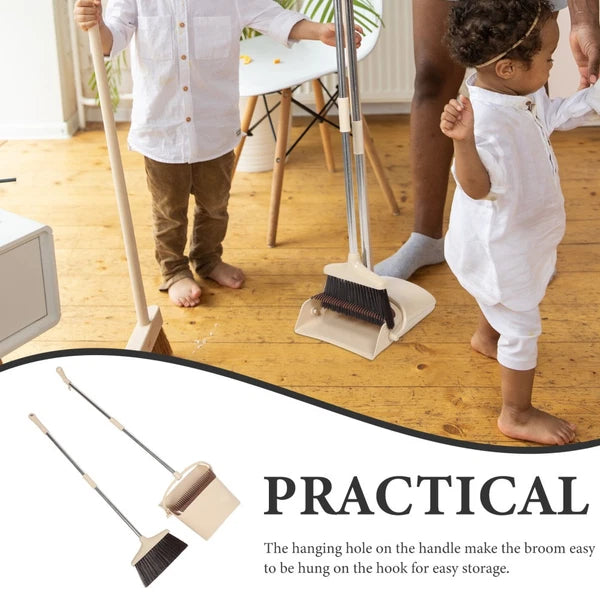 Broom Dustpan Set Office Small Brushes for Cleaning Mini Hand Can