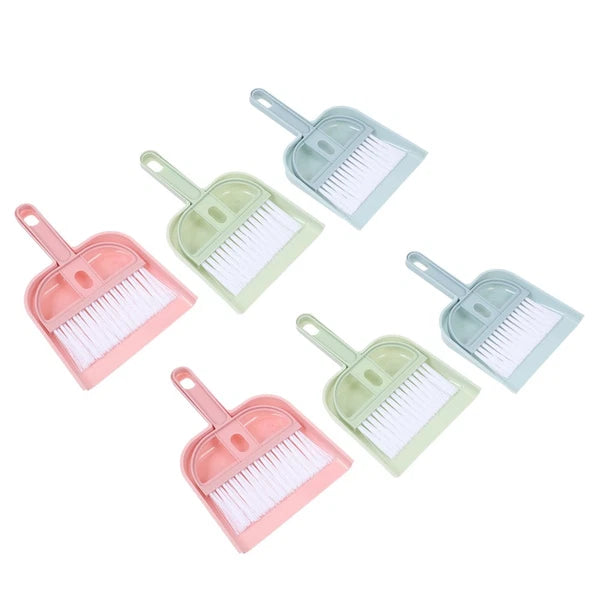 6 Sets Cleaning Artifact Set Broom And Dustpan Mini Dustpan Brush-