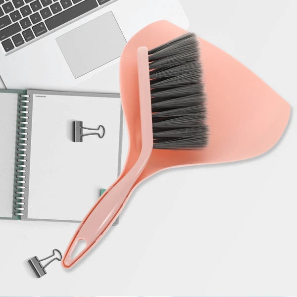 4 Sets Desktop Cleaning Broom Dustpan and Brush Multi-function Mini