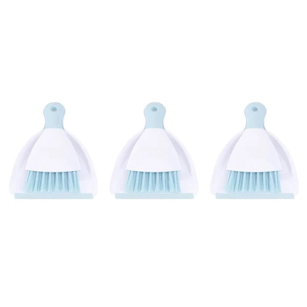 3 Pieces Convenient Small Dustpan Set Cleaning Tools Desktop Cleaner
