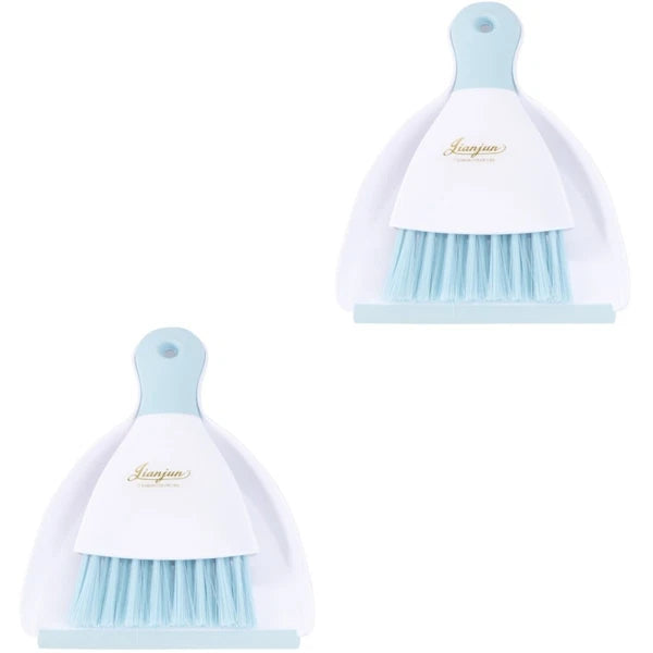2 Pieces Convenient Small Dustpan Set Desktop Cleaner Household Supplies