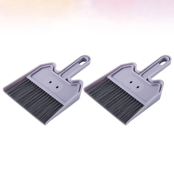 2 Sets Keyboard Cleaning Brush Desktop Dust Removal Mini Broom Dustpan