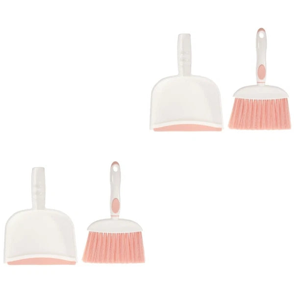 2 Sets Small Broom, Dustpan Set, Table Broom, Broom, Brush and-