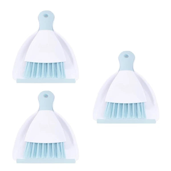 3 Pieces Convenient Small Dustpan Set Cleaning Tools Desktop Cleaner