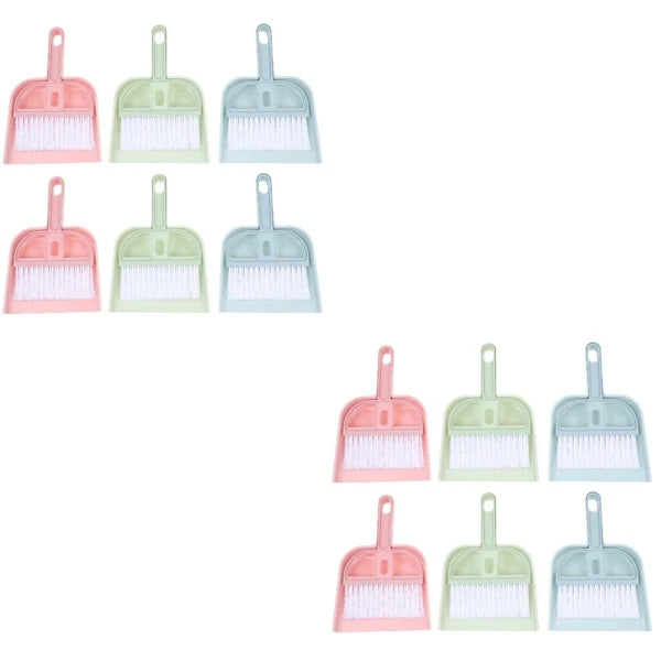 6 Sets Cleaning Artifact Set Broom And Dustpan Small With-