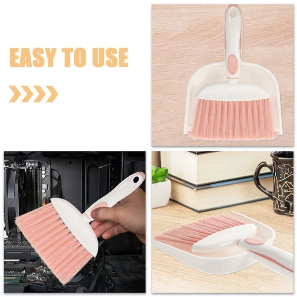 2 Sets Small Broom, Dustpan Set, Table Broom, Broom, Brush and-