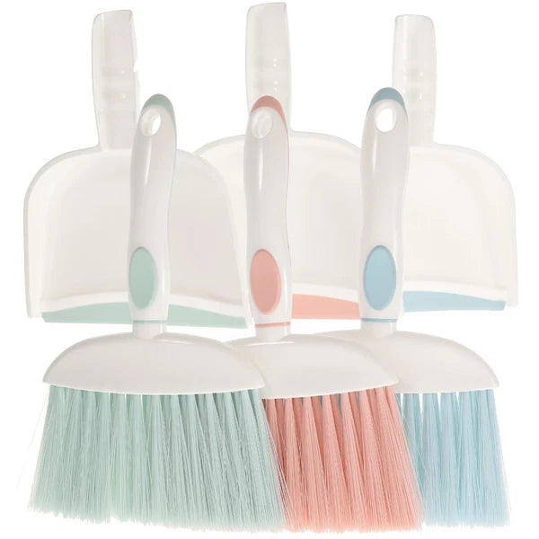 3 Sets Cleaning Kit Toddler Household Tools Mini Hand Broom Dustpan