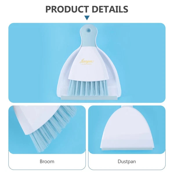 3 PCS Convenient Small Dustpan Set Cleaning Broom Desktop Cleaner