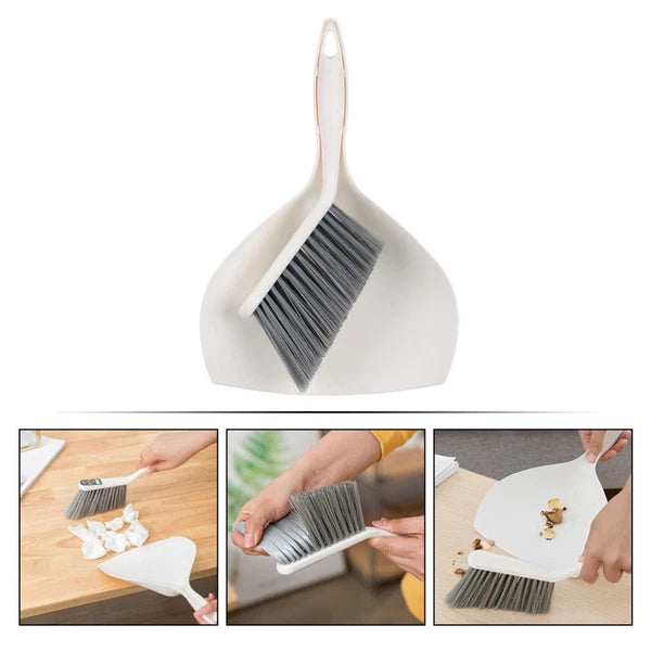 2 Sets Desktop Cleaning Kit Products for Home Broom Dustpan Combination