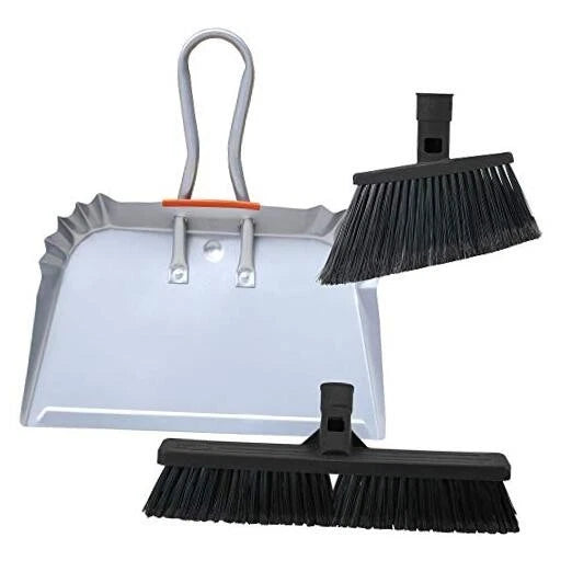 Angled Broom Head + Push Broom Head + 17” Outdoor Cleaning Kit Cleaning Kits