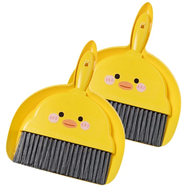 2 Sets Mini Broom Desktop Kids Sweeping Brush Toy Child Pupils Cleaning
