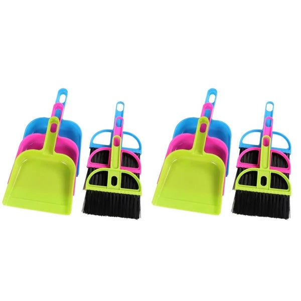 6 Sets Keyboard Cleaning Mini Sweeping Brush Mini Broom And Dustpan-