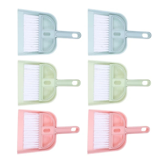 6 Sets Cleaning Artifact Miniature Brush and Dustpan Bulk Desktop Broom