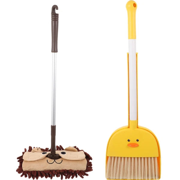 Small Broom Mop Set Toddler Baby Cleaning Kits Household Dustpan