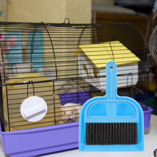 3 Sets Climb The Box and Clean Broom Travel Mini Dustpan Hamster Cleaner