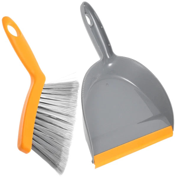 2 Sets Desktop Cleaning Broom Child and Dust Pan Convenient Mini Dustpan