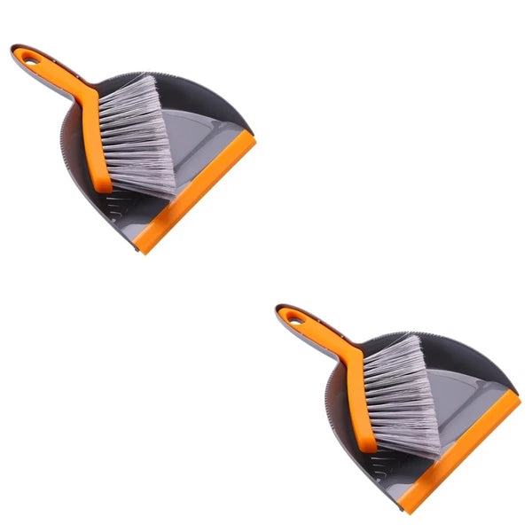 2 PCS Mini Broom Set Dust Pan and Brush Sets Cleaning Small Desk