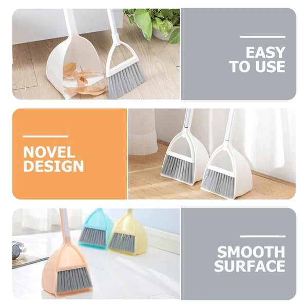 4 Pcs Small Broom and Dustpan Set Child Cleaning Supplies for Kids