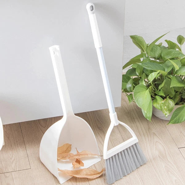4 Pcs Small Broom and Dustpan Set Child Cleaning Supplies for Kids