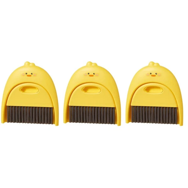 3 Sets Dustpan and Brush Set, Small Mini Scrubber, Dustpan,-