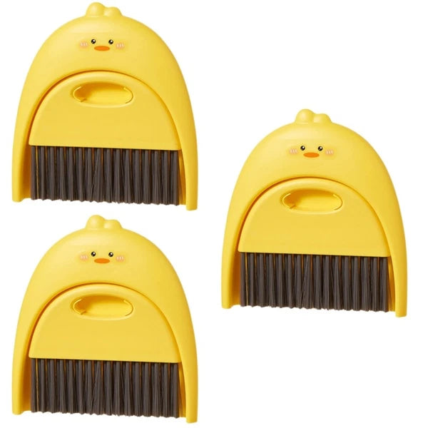 3 Sets Dustpan and Brush Set, Small Mini Scrubber, Dustpan,-