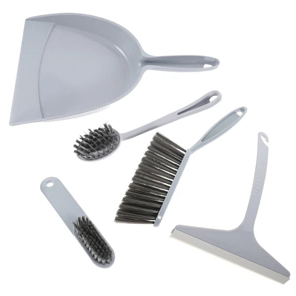 5Pcs Mini Desktop Sweep Cleaning Brush Small Broom Dustpan Set for Home Office