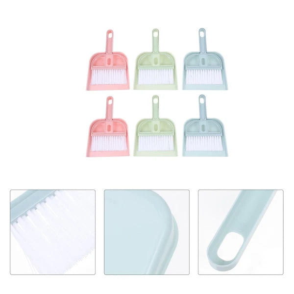 6 Sets Cleaning Artifact Set Hand Sweeper And Scoop Mini Dustpan Brush-