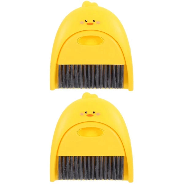 2 Sets Small Broom and Dustpan, Cleaning Kit, Cute-