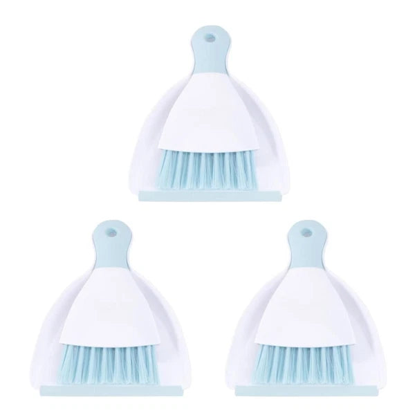 3 Pieces Convenient Small Dustpan Set Cleaning Tools Desktop Cleaner