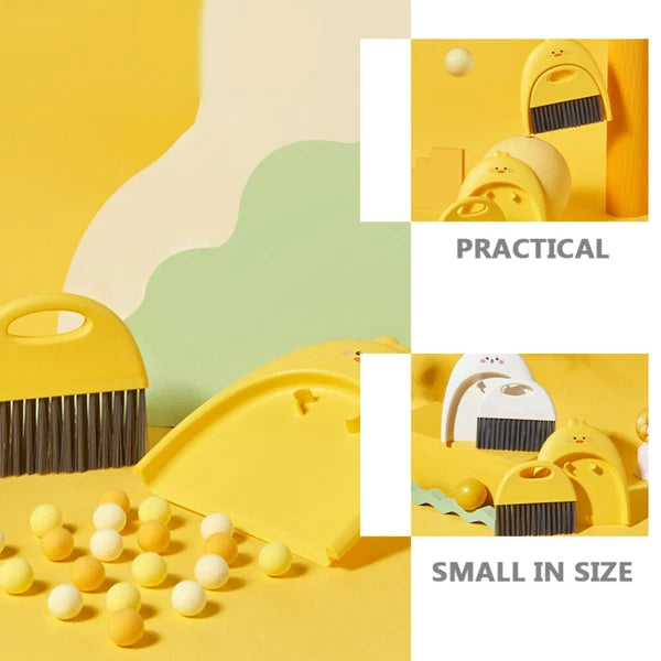 2 Sets Mini Cleaning Broom Dust Pan Table Brush Set Dining Table-
