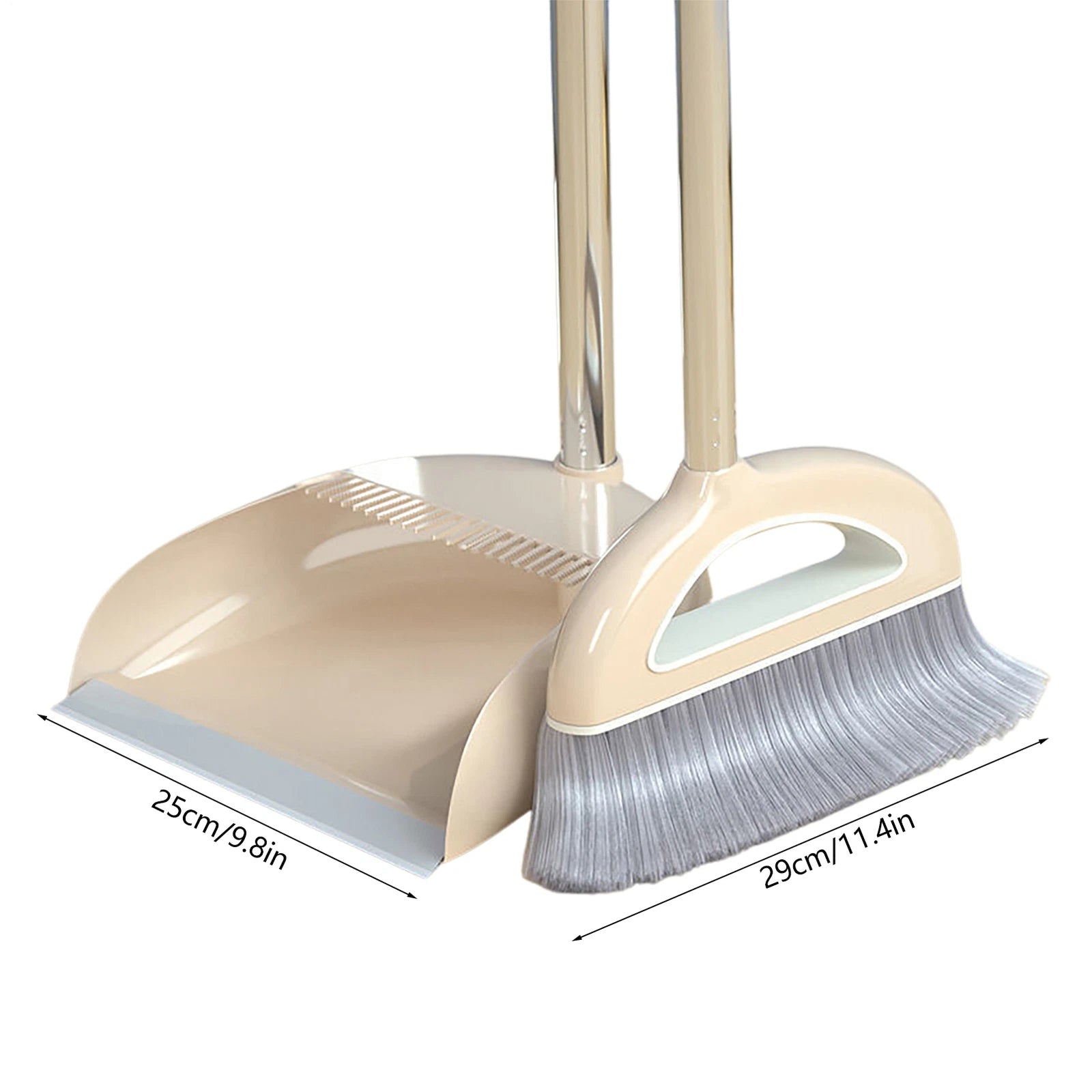 Brooms and Dustpans Sets Dust Pan and Broom with Long Handle Floor Cleaning Set