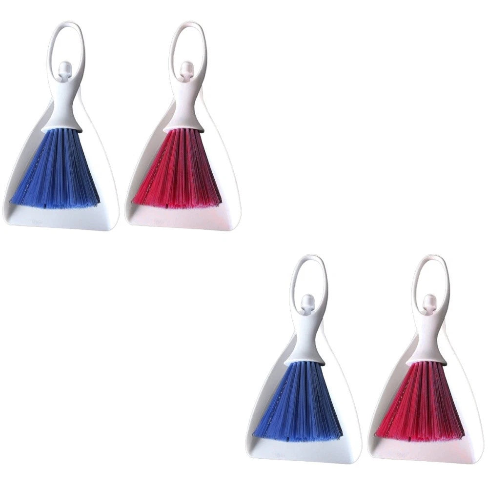 2 Count Desktop Broom Set Mini Cleaning Brush Household Supplies Tools