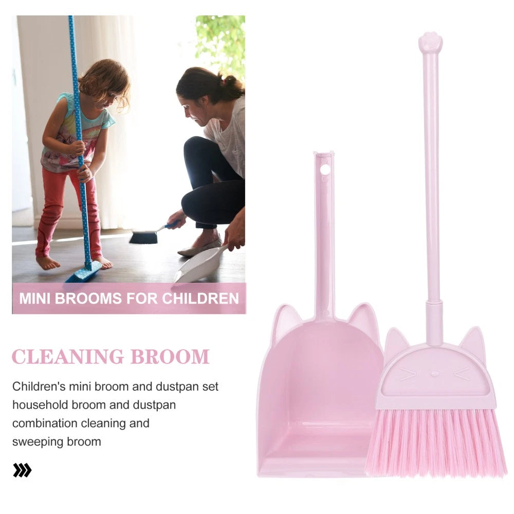 Children's Broom Set Childrens Sweeping Brush Classroom Kids and Dustpan for