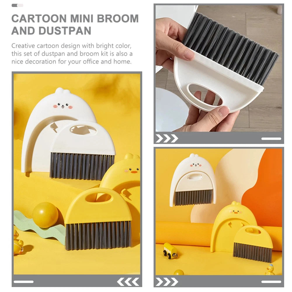 Mini Dustpan Set Baby Child Portable Mini Broom Table Top Mini Broom-